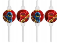 Ninjago Ninja papierové slamky 4 kusy Narodeninové