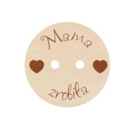 Ozdobný gombík MOM MADE dekor SMALL nášivka