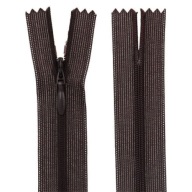Zipsy KRYTÉ 70cm TMAVOHNEDÉ 1 ks.
