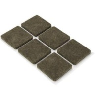 Nábytková plsť R štvorec HNEDÁ 30x30 (blister 6 ks)