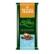 TRAPA Mliečna čokoláda so stéviou, s nízkym obsahom cukru B/G 75g