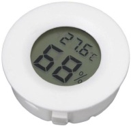 LCD teplomer - rozsah vlhkomeru od -50°C do +110°C, okrúhly, biely, AG195D