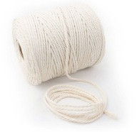 BAVLNA BAVLNA RAD NA REZANÉ MÄSO, BALENIE BIELY MACRAME 180m
