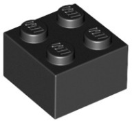 LEGO 3003 BRICK 2x2 čierna NOVINKA (1g)