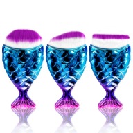 3x FISH Brush for FOUNDATION POWDER Blush Makeup Dust Removal 3PCS