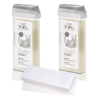 ItalWax 2x depilačný vosk CRYSTAL rolka + pásiky
