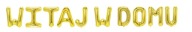 Baby Shower Welcome Home Nápis Golden Gold Banner