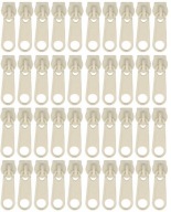 5mm Zipsy NA Zips PÁSKY ZÁMOK STROJ ECRU SLIDER - 40 ks