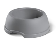 Plastová miska pre psov S, 0,38L, šedá, priem 17 cm,