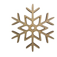 Drevená hviezda 6,5 ​​cm, preglejka, vianočný eko dekor