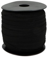 PLETENÁ GUMA Plochá na odevy 1cm 10mm - 10m ČIERNA