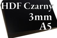 10x HDF Black - 3mm - A5 210x148mm - rezanie laserom