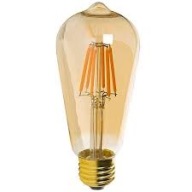 E27 ST64 LED žiarovka 10W = 90W vlákno Edison