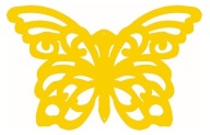 Prívesok BUTTERFLY 2 jarný dekor, žltá ažúrová dekorácia