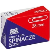 Okrúhle sponky 28mm 100ks, strieborné kancelárske GRAND