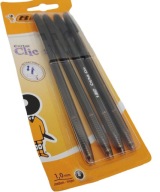 PERÁ 4 ks ČIERNA 1mm BIC CRISTAL CLIC