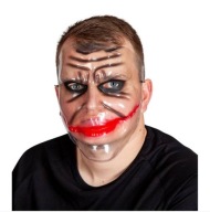 TRANSPARENTNÁ MASKA JOKER SMILE ZLOUDNÍK POSTAVA