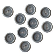 GOMBÍKY PLASTOVÉ okrúhle 11mm 10ks ŠEDÉ
