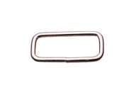Kožený rámový obdĺžnik 30 / 10 / 3 mm strieborný, 10 kusov