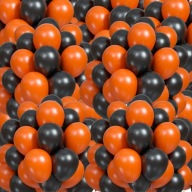 Čierno-oranžové balóny na halloweensku girlandu