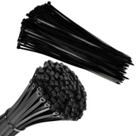 Sťahovacie pásky Sťahovacie pásky Sada 100 kusov Čierna 4,6x250mm