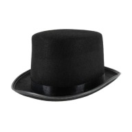 ČIERNY HLADKÝ CYLINDROVÝ ČIAPOK NA KARNEVAL