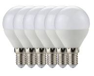 6x LED žiarovka E14 G45 3W guľa 270lm stud