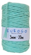 Macrame Cord Twisted Cotton Ecological Mint 20m 3mm