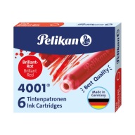 Červené náplne TP/6, 6 ks pero Pelikan