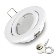 SET Biele halogénové svietidlo + žiarovka. LED GU10 7W