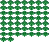 LEGO PLATE 3024 1x1 trans zelená (10g) 51 ks.