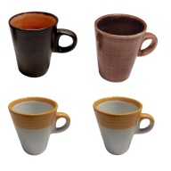 Keramický hrnček na espresso s uškom, rôzne farby