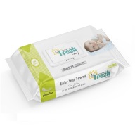 Fresh Baby vlhčené obrúsky s klipom 72 ks