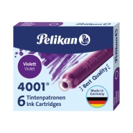 NÁPLŇ Pelikan pre krátke plniace perá, FIALOVÁ, 6 kusov