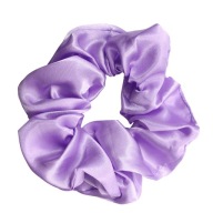 Gumičky do vlasov scrunchie, fialový satén, bez spojov, satén