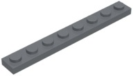 LEGO TANIER 1X8 TMAVO SIVÁ 3460