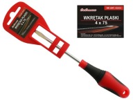 Plochý skrutkovač 4 mm x 75 mm Silný s gumenou rukoväťou