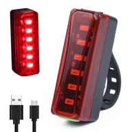 LED ZADNÁ BICYKLE LAMPA USB OSVETLENIE NA BICYKEL