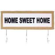 Nástenný vešiak na šaty s nápisom HOME SWEET