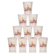 Poháre Papierové poháre s jednorožcom 250ml, 10 kusov + poplatok za SUP