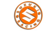 Oranžová vysekávaná nálepka SUZUKI RACING