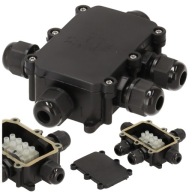 Hermetická elektrická skrinka s tlmivkami 5x IP68 LED montáž do záhrady