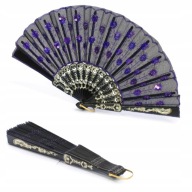 ELEGANTNÝ HORÚCI HORÚCI VENTILÁTOR SKLADANÝ S FLITRMI RÔZNYCH FARIEB