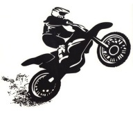 TUNING NÁLEPKY HOBBY MOTOCYKLISTA KRÍŽ OFF ROAD