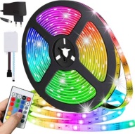 FAREBNÉ LED DO IZBY VODEODOLNÉ SMD RGB LED PÁS 5m FAREBNÉ + DIAĽKOVÉ OVLÁDANIE