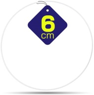 BIELA ​​kruhová obruč pre lapače snov a makramé 6 cm