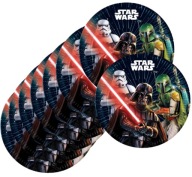 STAR WARS papierové taniere Star Wars 8 kusov 23 cm Narodeninové