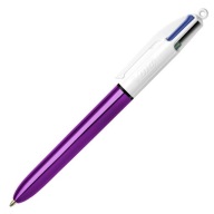 Zasúvacie guľôčkové pero BIC 4Colours Shine Purple