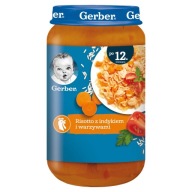 Gerber Obiadek Rizoto s morčacím mäsom a zeleninou 250 g
