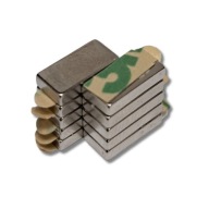 Neodymový magnet 10x5x2 mm s 3M lepiacou páskou 10 ks